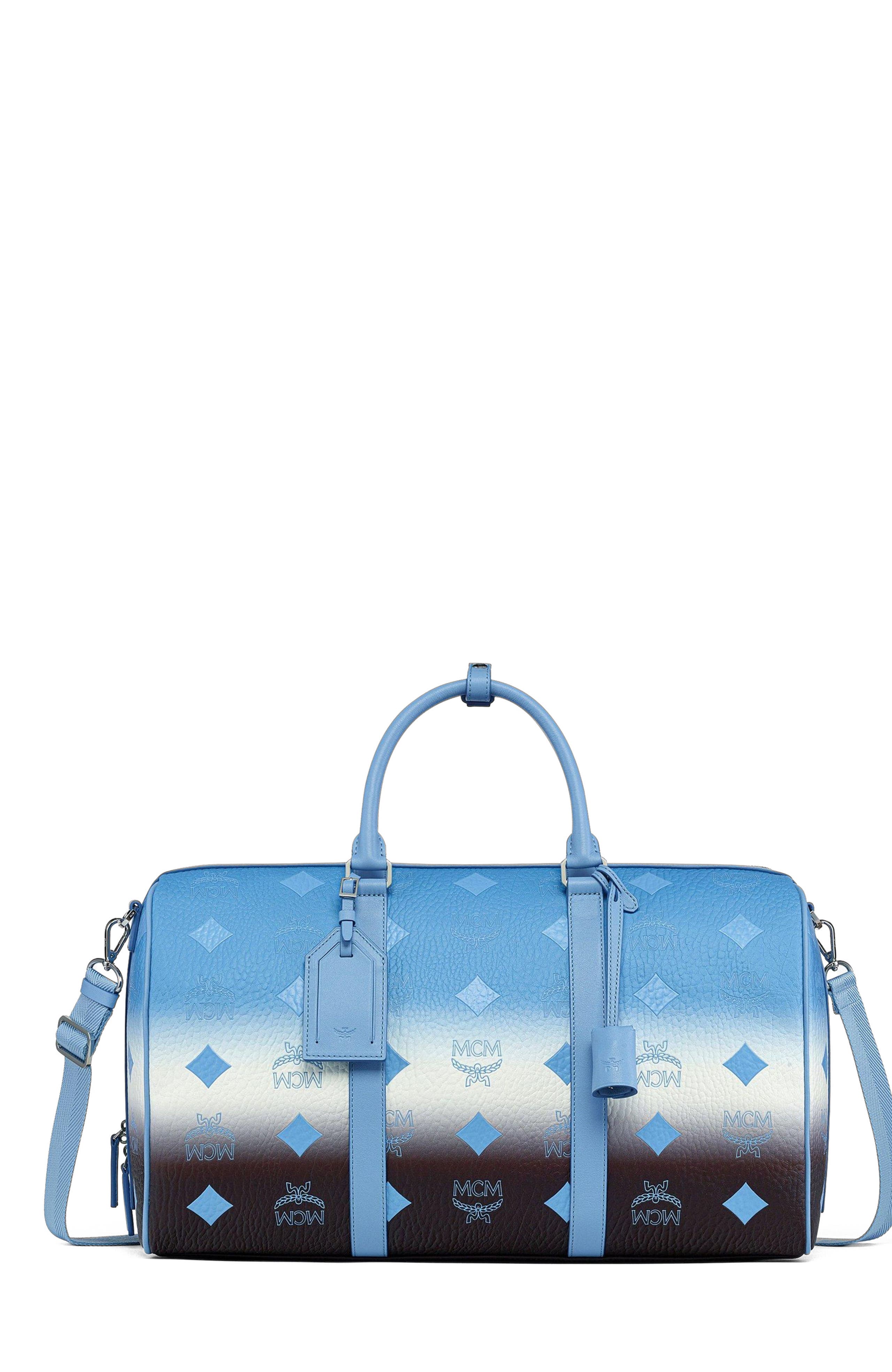 MCM Medium Ottomar Weekender Bag in Gradation Visetos, Main, color, Della Robbia Blue