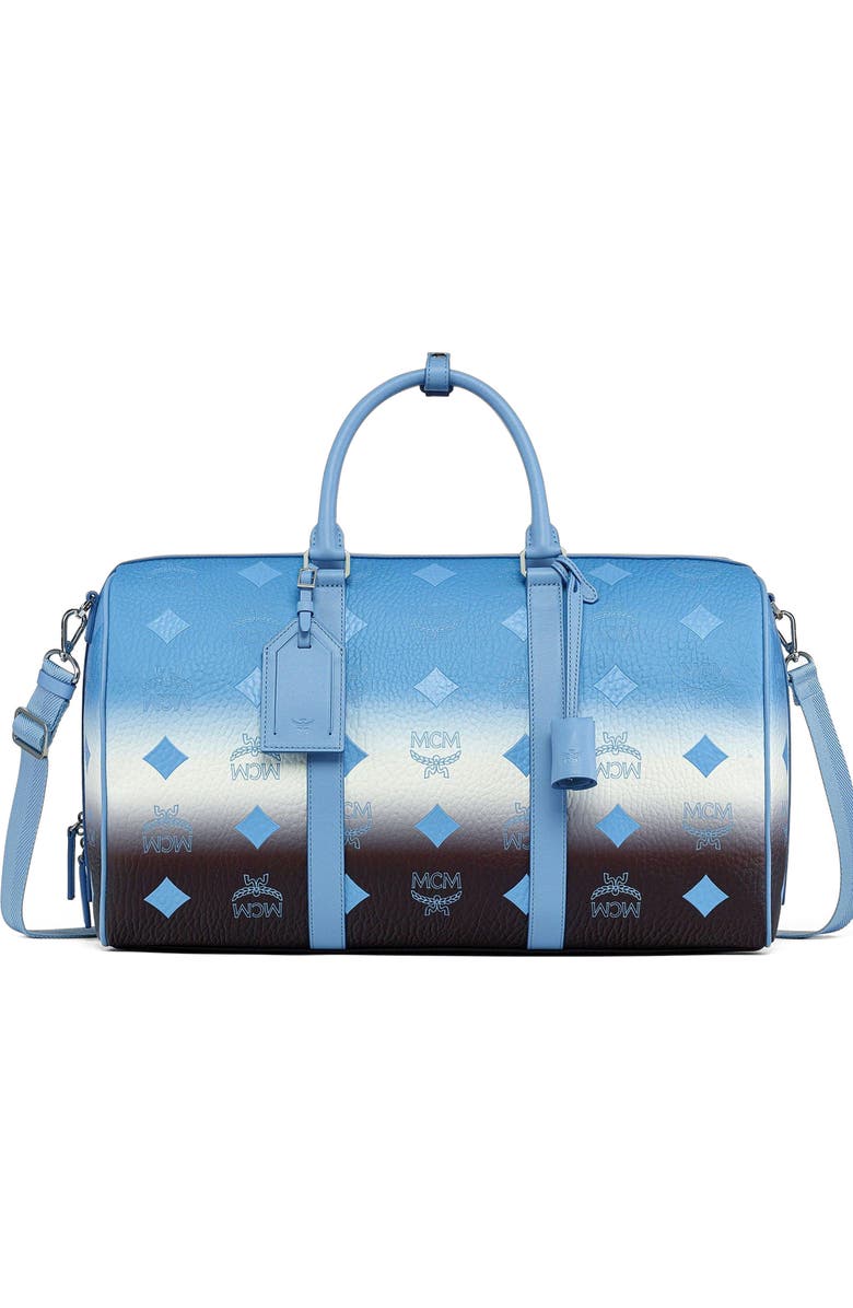 MCM Medium Ottomar Weekender Bag in Gradation Visetos, Main, color, Della Robbia Blue