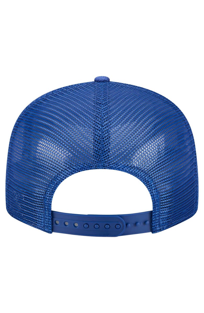 New Era Men's New Era Royal New York Mets Split Panel 9FIFTY Trucker Snapback, Alternate, color, Royal