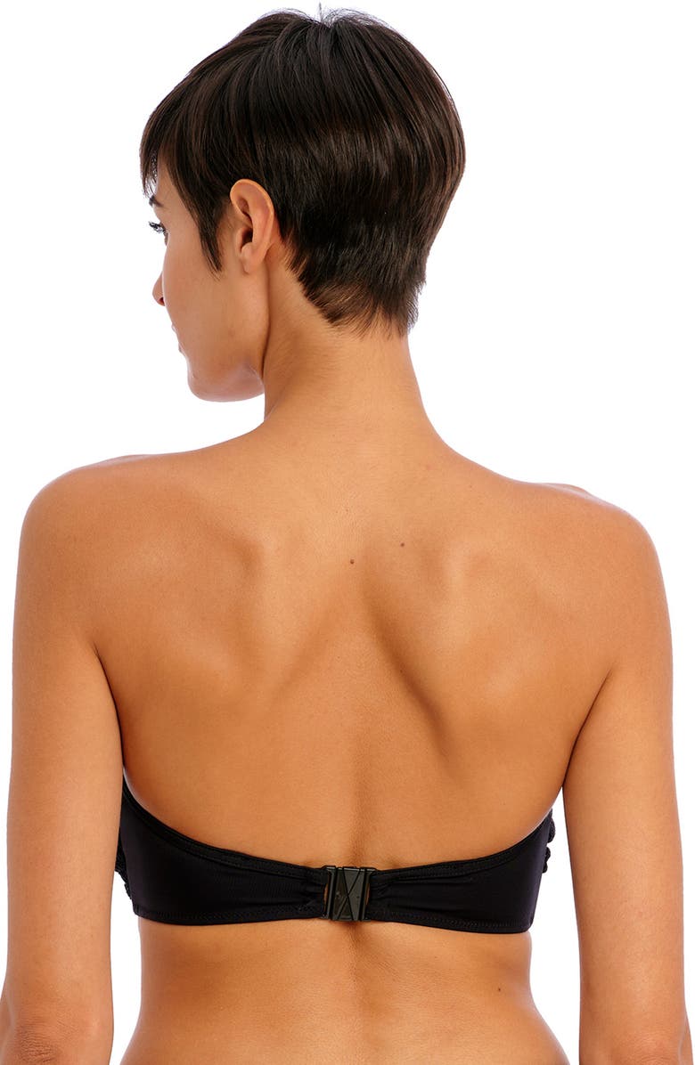 Freya Ibiza Waves Bandeau Bikini Top, Alternate, color, Black