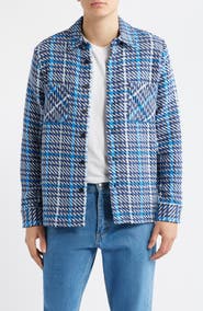 Wax London Whiting Houndstooth Check Overshirt