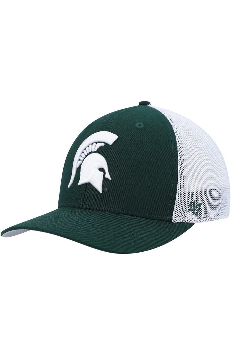 '47 Men's '47 Green/White Michigan State Spartans Basic Two-Tone Trophy Flex Hat, Main, color, 