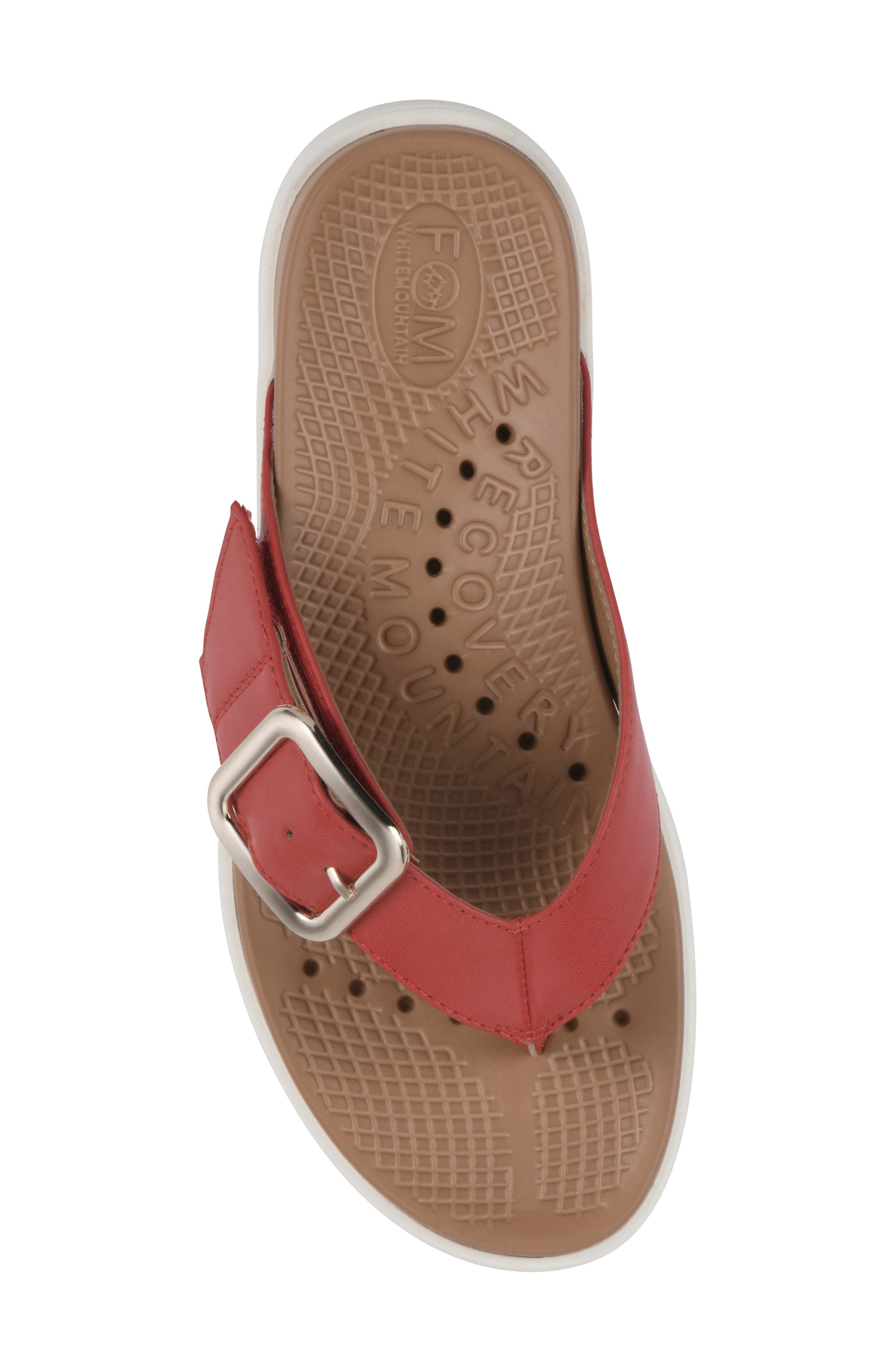 Nalla Recovery Foam Thong Sandal, Alternate, color, CRUELLA RED/ BURNISH/ SMOOTH