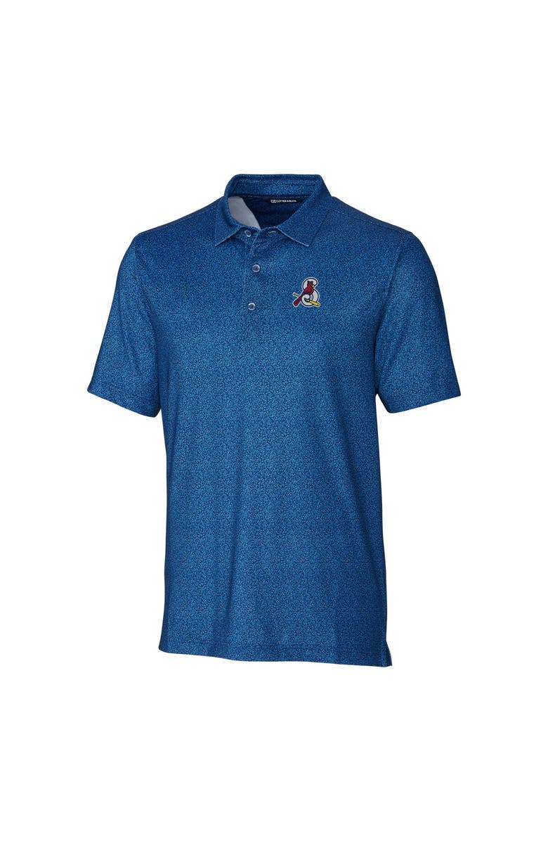 Cutter & Buck Men's Cutter & Buck Blue Springfield Cardinals Pike Micro Floral Stretch Polo, Alternate, color, 