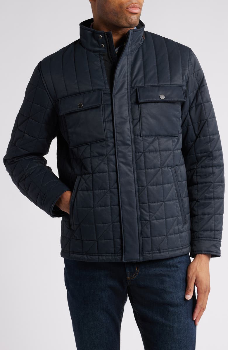 Tommy Bahama Burnaby Park Quilted Jacket, Alternate, color, Jet Black