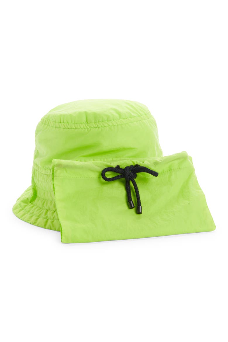 Gilly Quilted Bucket Hat, Alternate, color, LIME