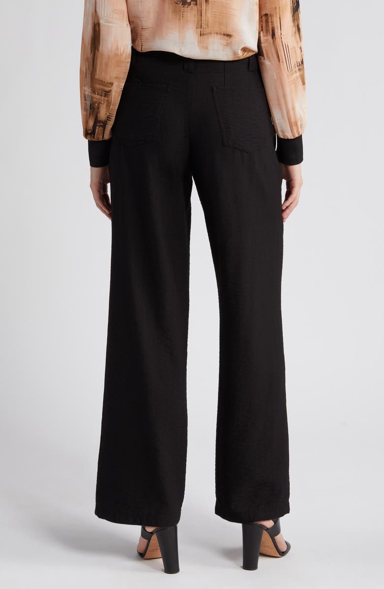 DKNY Crinkle High Waist Wide Leg Pants, Alternate, color,