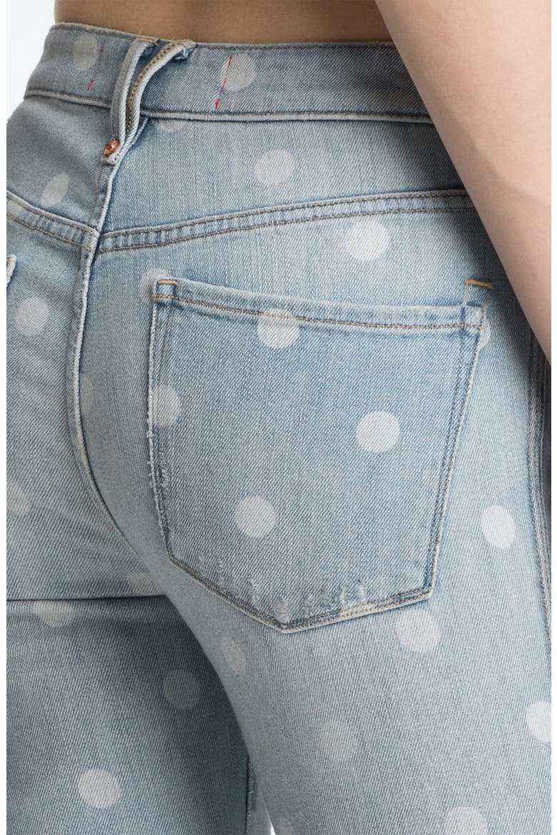 Distressed Print Skinny Jeans, Alternate, color, LILY DOT