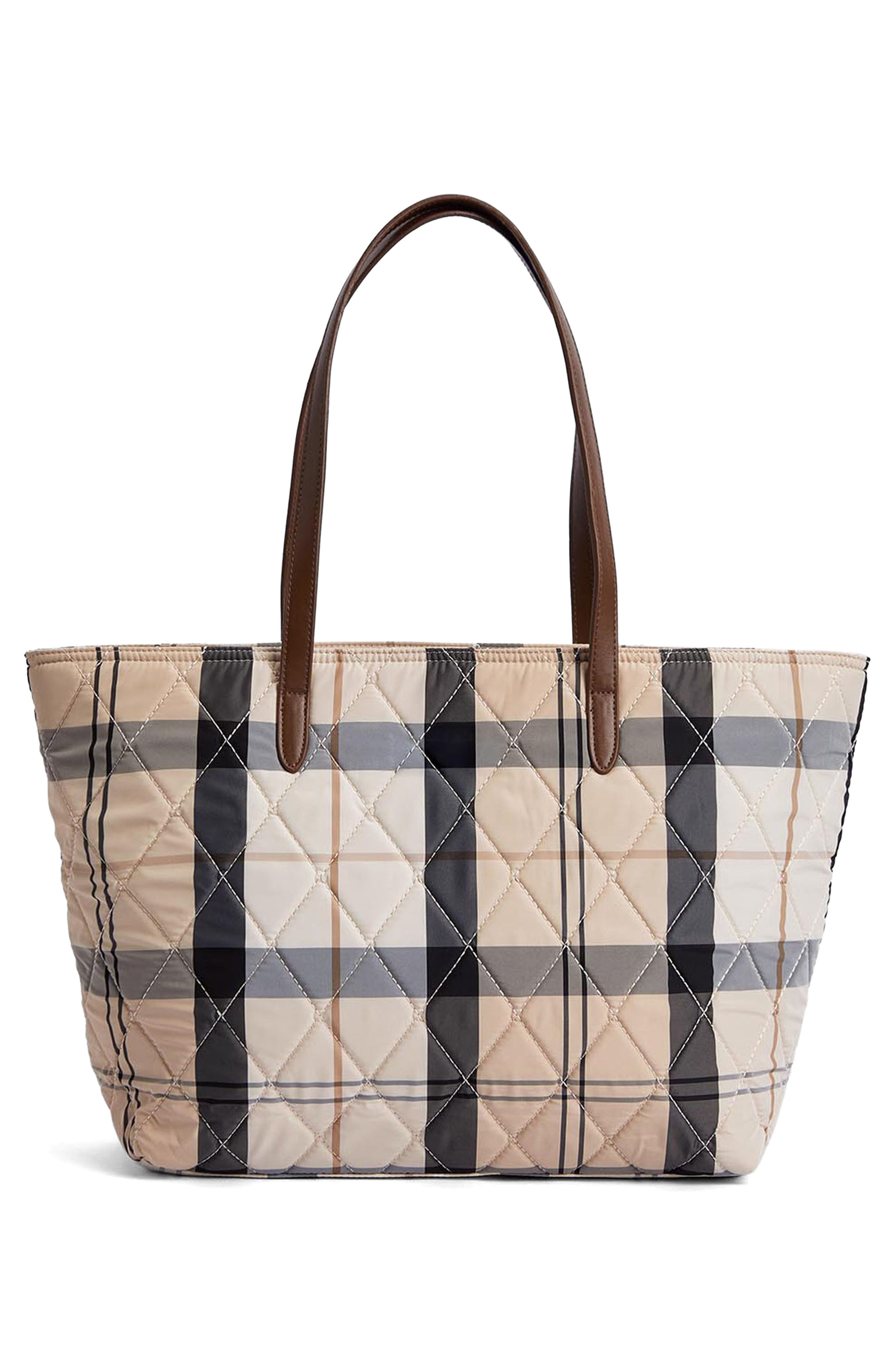 Barbour Wetherham Plaid Quilted Tote, Alternate, color, 