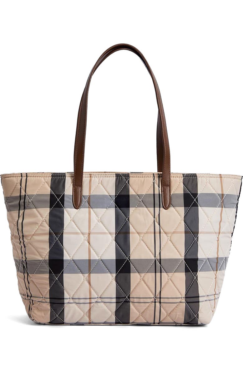 Barbour Wetherham Plaid Quilted Tote, Alternate, color,