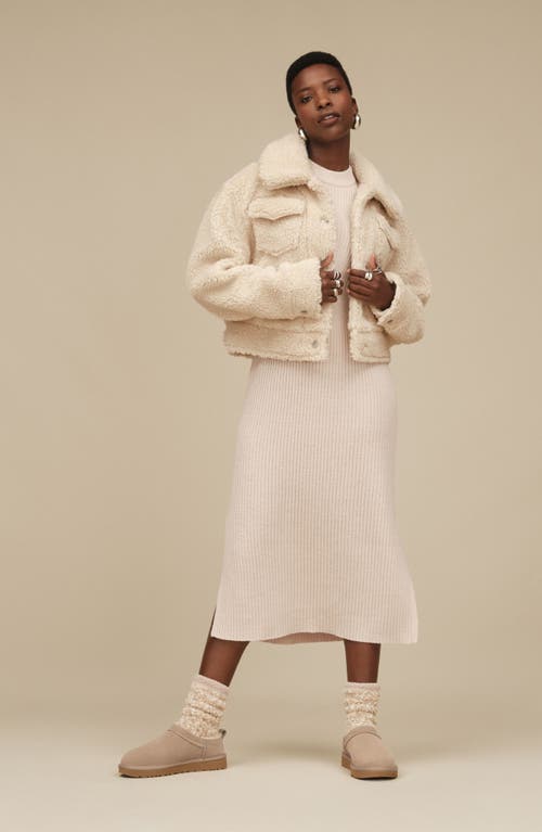 Ugg(r) Classic Micro Genuine Shearling Slipper In Sand
