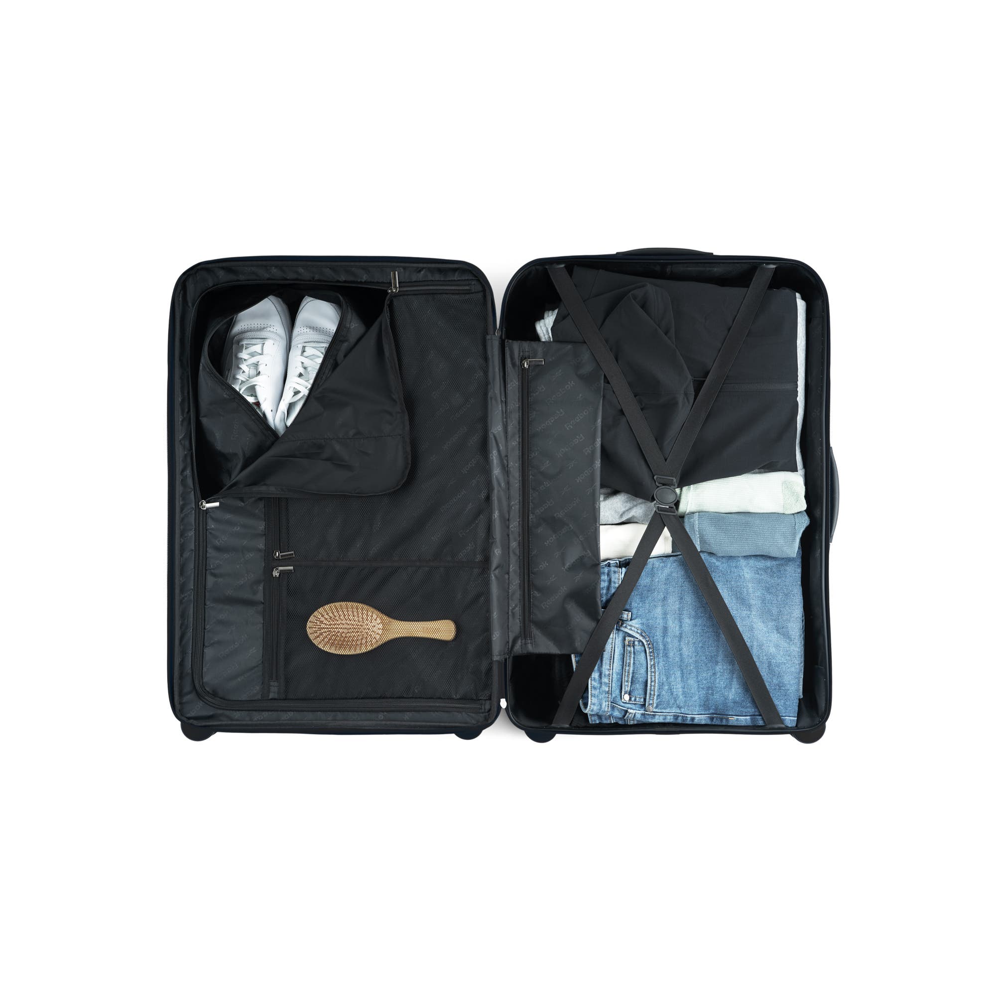 Reebok Go Collection Carry-On Luggage, Alternate, color, Black