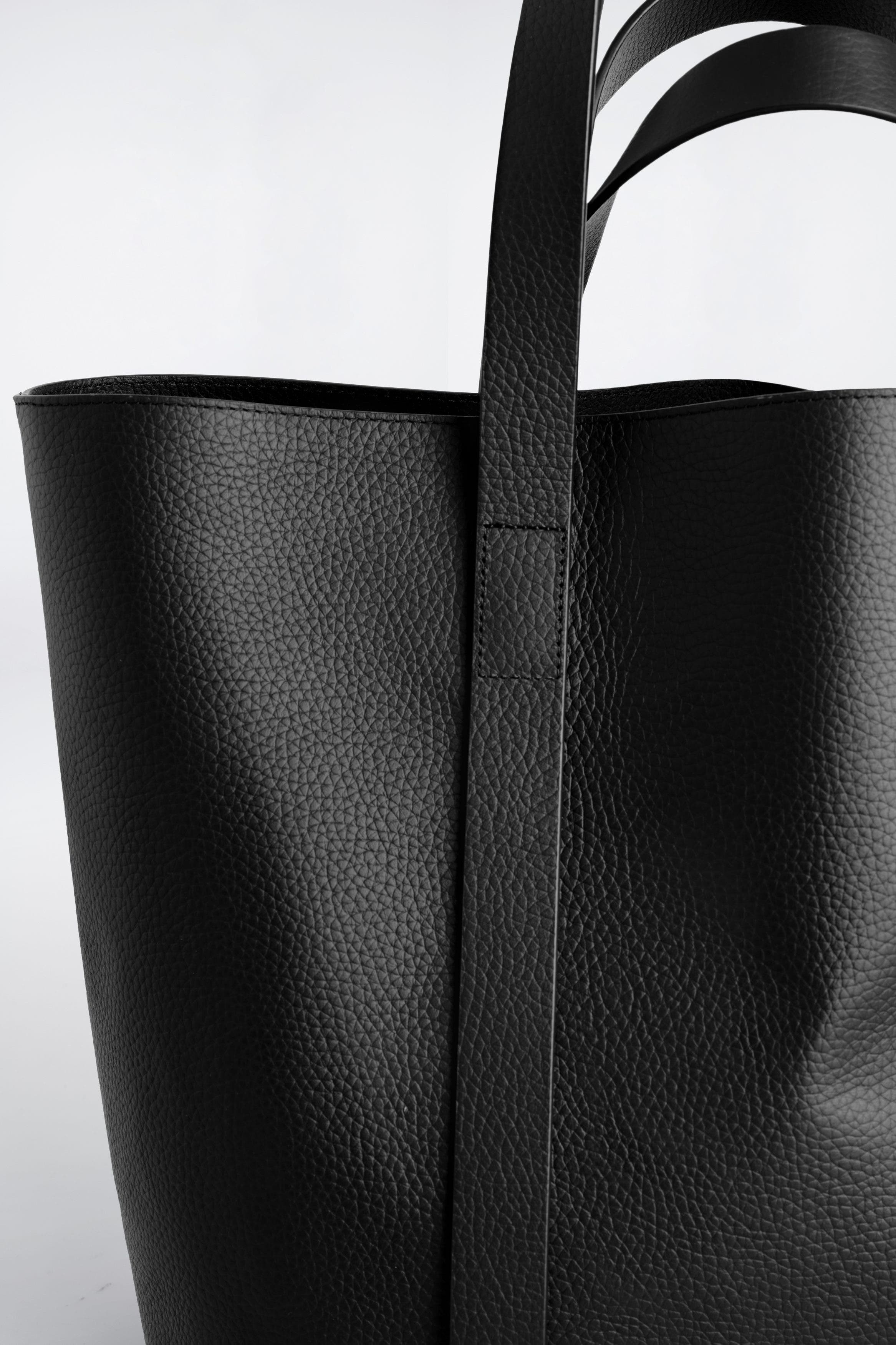 COS Tableau Tote Bag - Leather, Alternate, color, Black