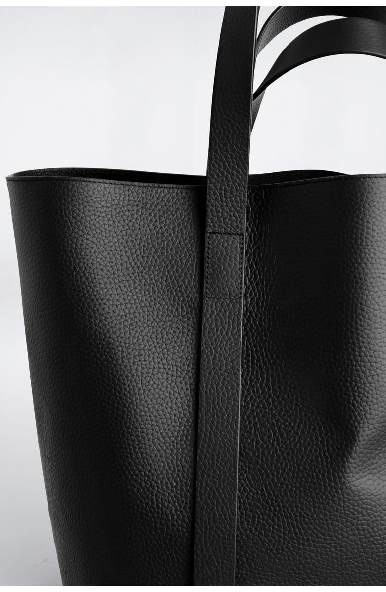 COS Tableau Tote Bag - Leather, Alternate, color, Black