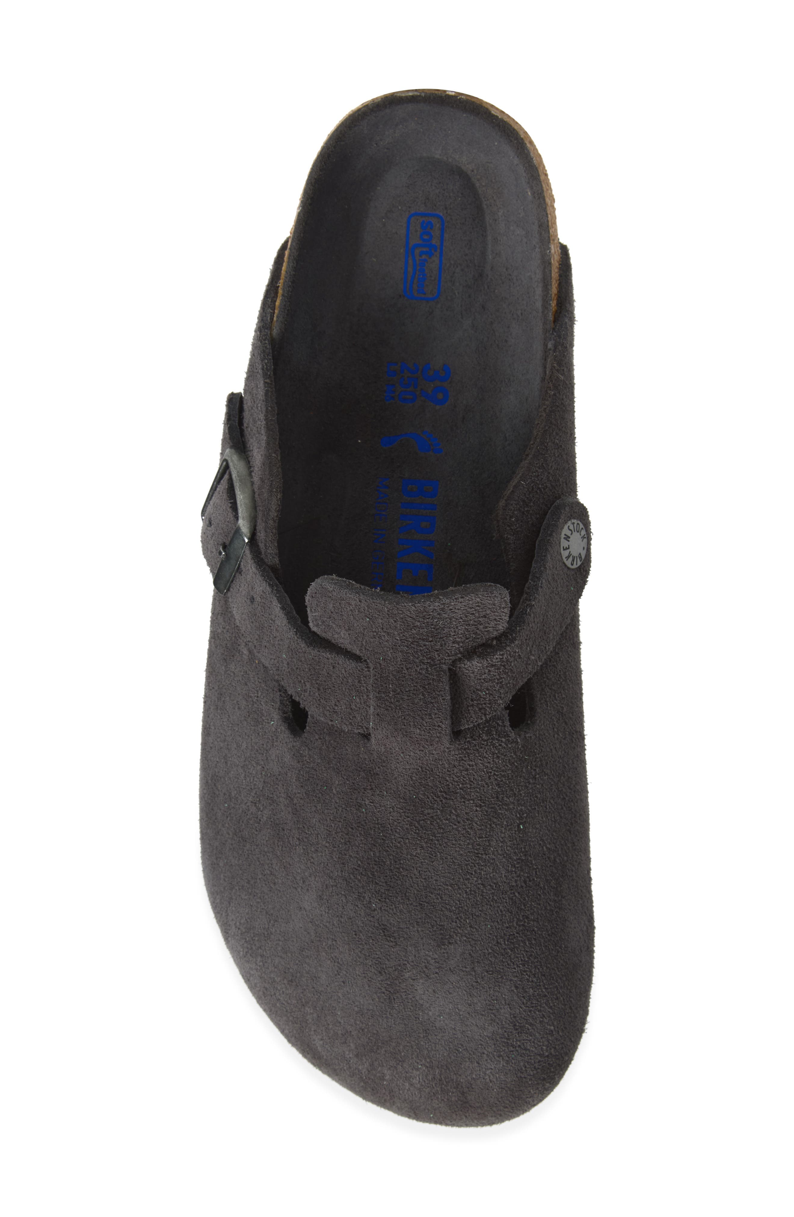 Boston Soft Footbed Leather Clog, Alternate, color, CHARCOAL