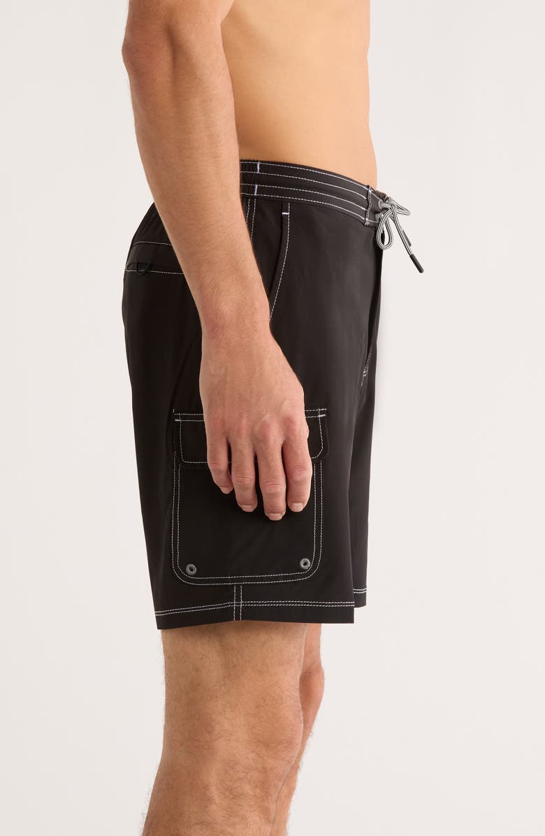 Tommy Bahama Baja Bay Swim Trunks, Alternate, color, Black