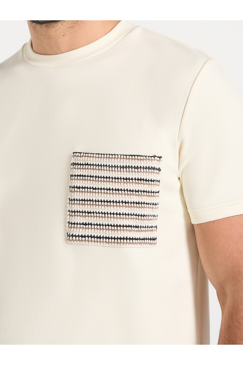 Joris Whipstitch Pocket Detail T Shirt, Alternate, color, Cream