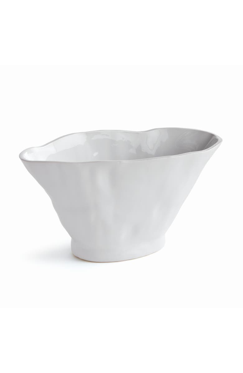 Napa Home & Garden Madara White Gloss Oval Large Ceramic Sculptural Vase 18.75", Main, color, White