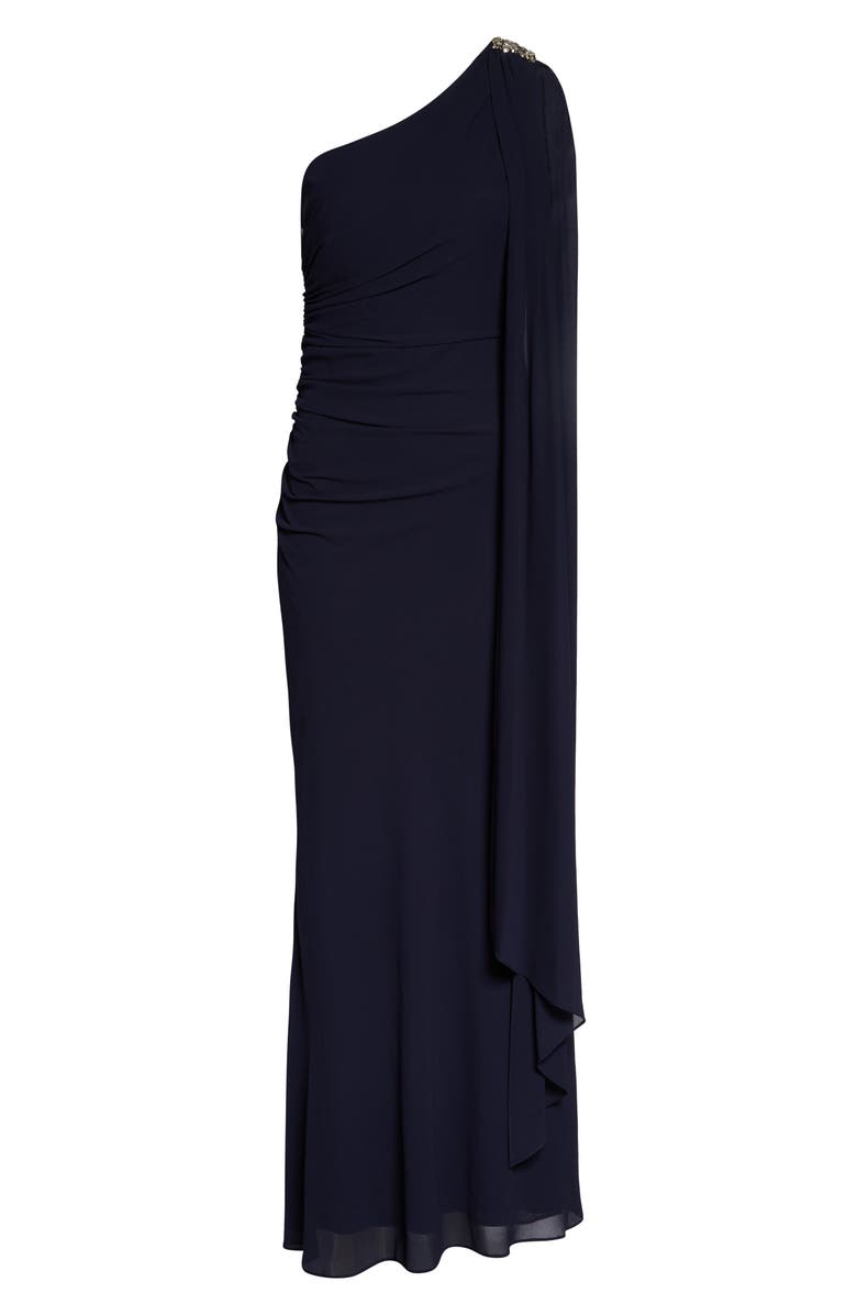 Vince Camuto One-Shoulder Drape Gown, Alternate, color,
