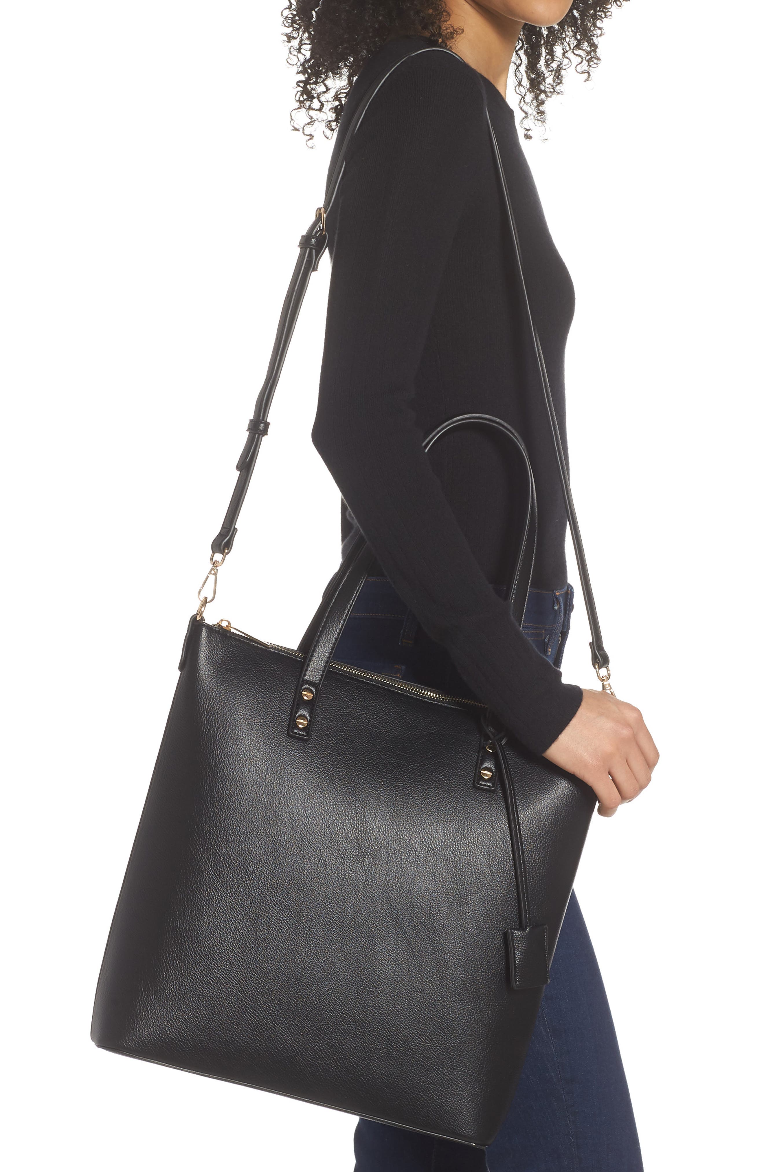 Mali + Lili Ashley Vegan Leather Everyday Tote, Alternate, color, 