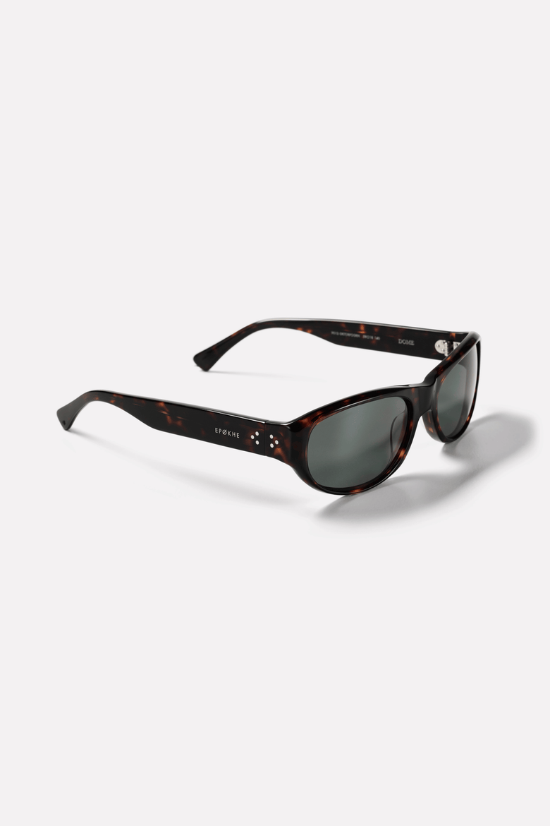 Dome Sunglasses, Alternate, color, Dark Tortoise Polished / Green