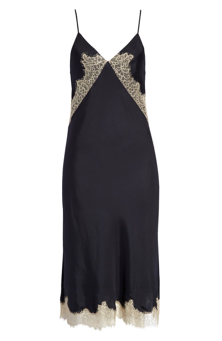 rag & bone Logan Lace Silk Blend Slipdress, Alternate, color, 