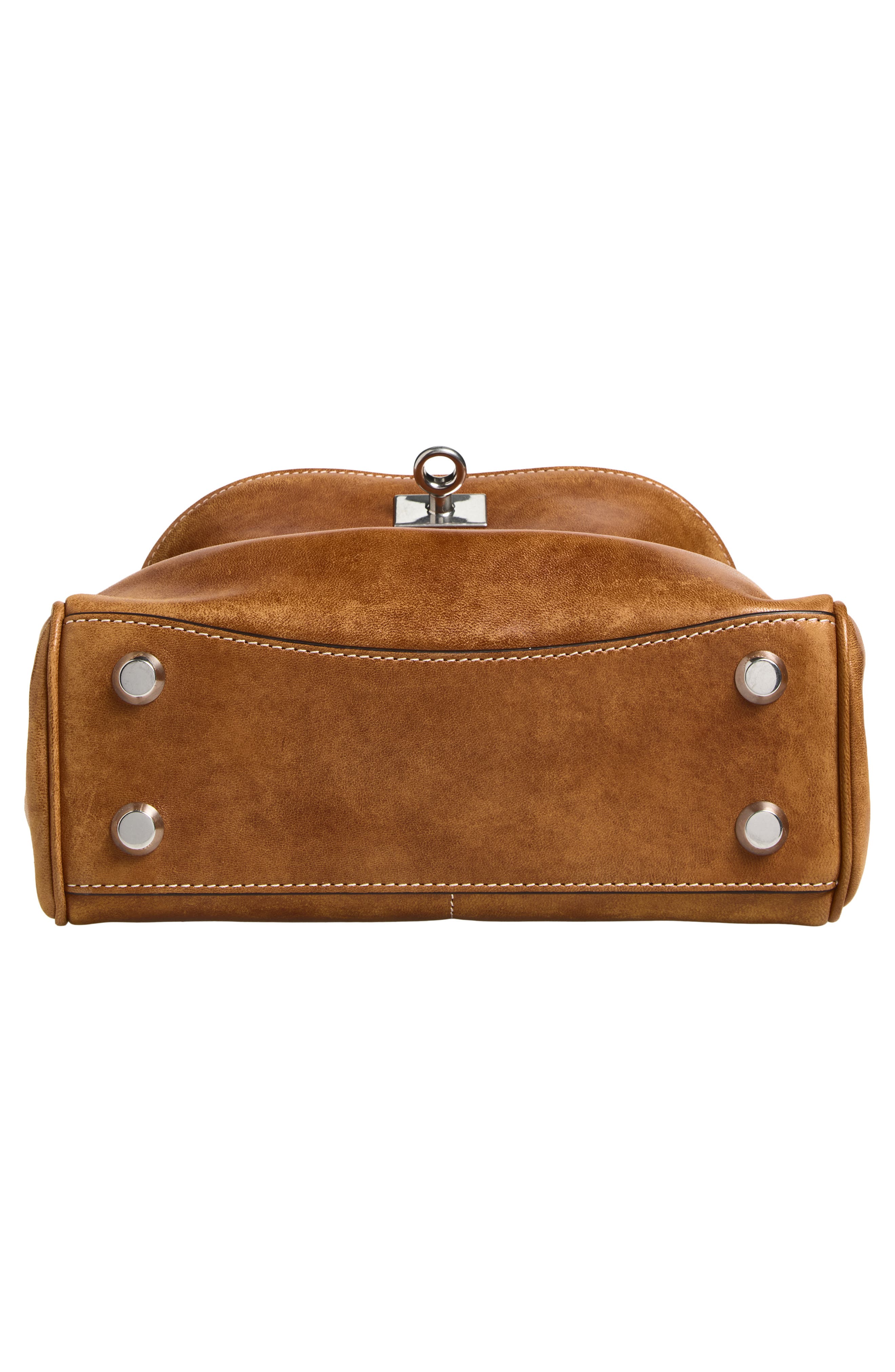 Mini Rodeo Lambskin Leather Top Handle Bag, Alternate, color, TAN COWBOY
