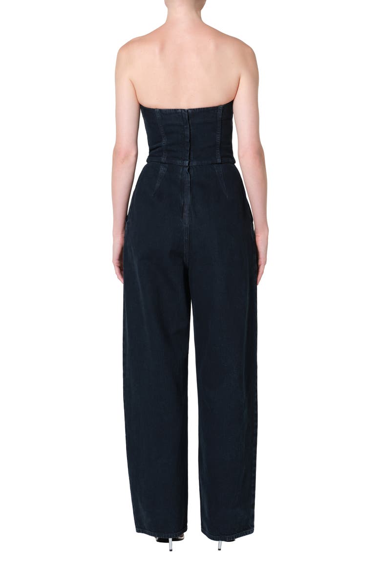 Agyness Strapless Wide Leg Denim Jumpsuit, Alternate, color, ILLUSION D BLU