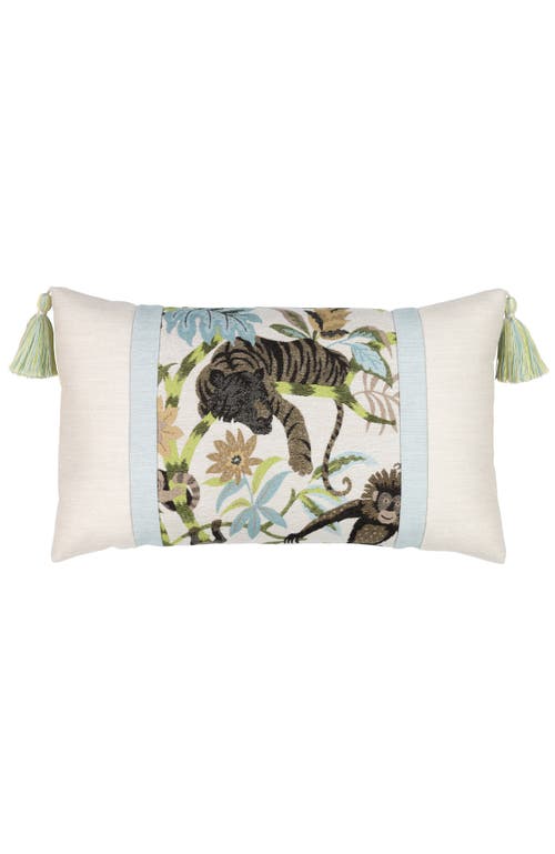 Elaine Smith Monteverde Panelled With Tassels Indoor & Outdoor Woven Accent Pillow