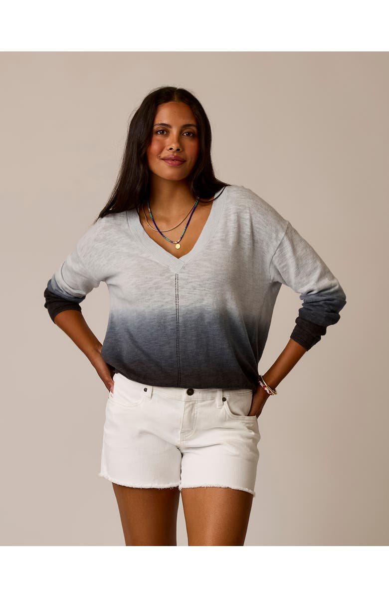 Carve Designs Georgie Sweater, Main, color, Black Dip Dye