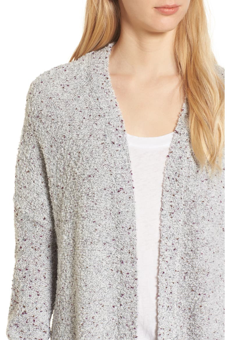Stem Bouclé Sweater Coat, Alternate, color, GREY LUNAR NEP BOUCLE