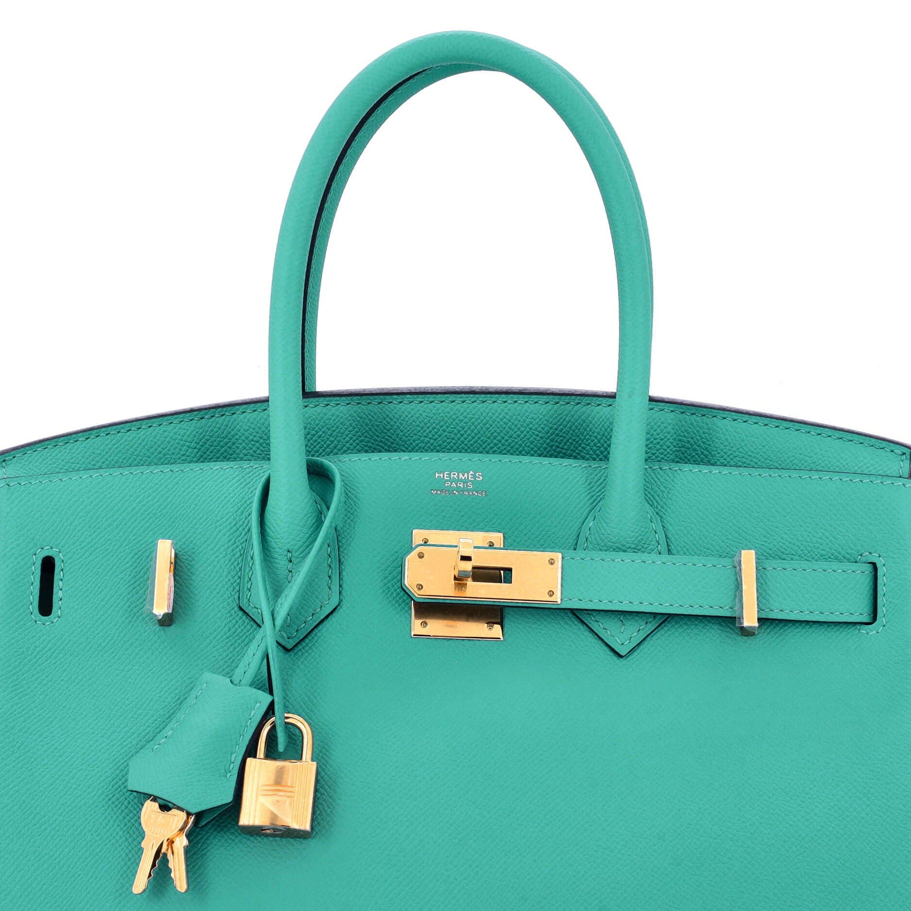 Pre-Owned Hermes Birkin Handbag Green Epsom with Gold Hardware 30, Alternate, color, Vert Verone