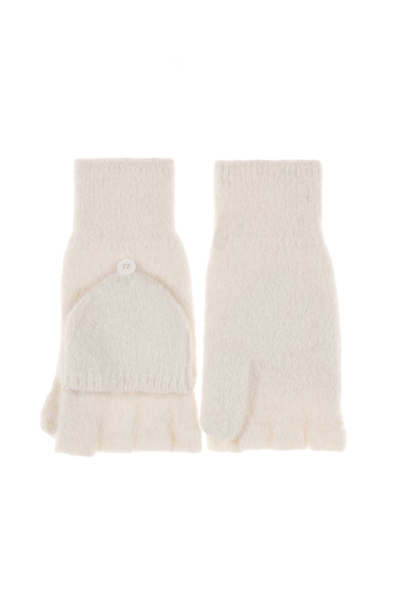 Northern Lights Mitten, Alternate, color, Antique White