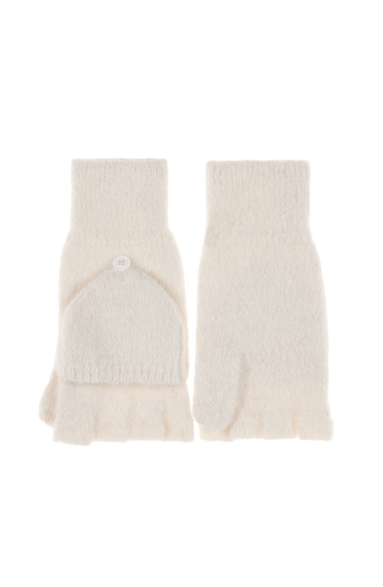 Faherty Northern Lights Mitten, Alternate, color, Antique White