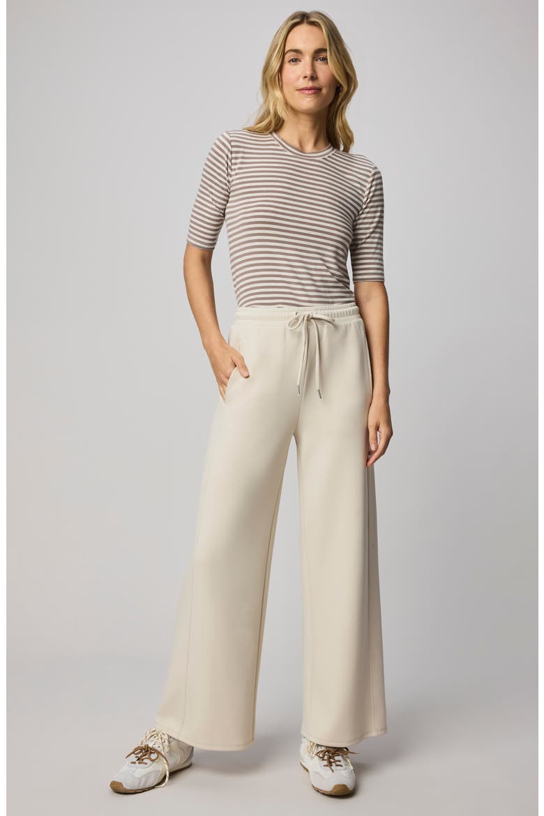 Scubasoft Wide Leg Drawstring Pants, Alternate, color, PALE OAK WHITE