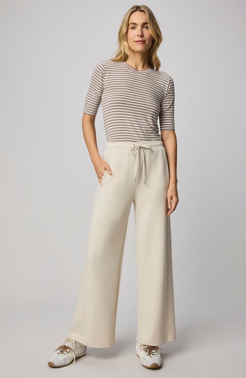 Splendid Scubasoft Wide Leg Drawstring Pants In Neutral
