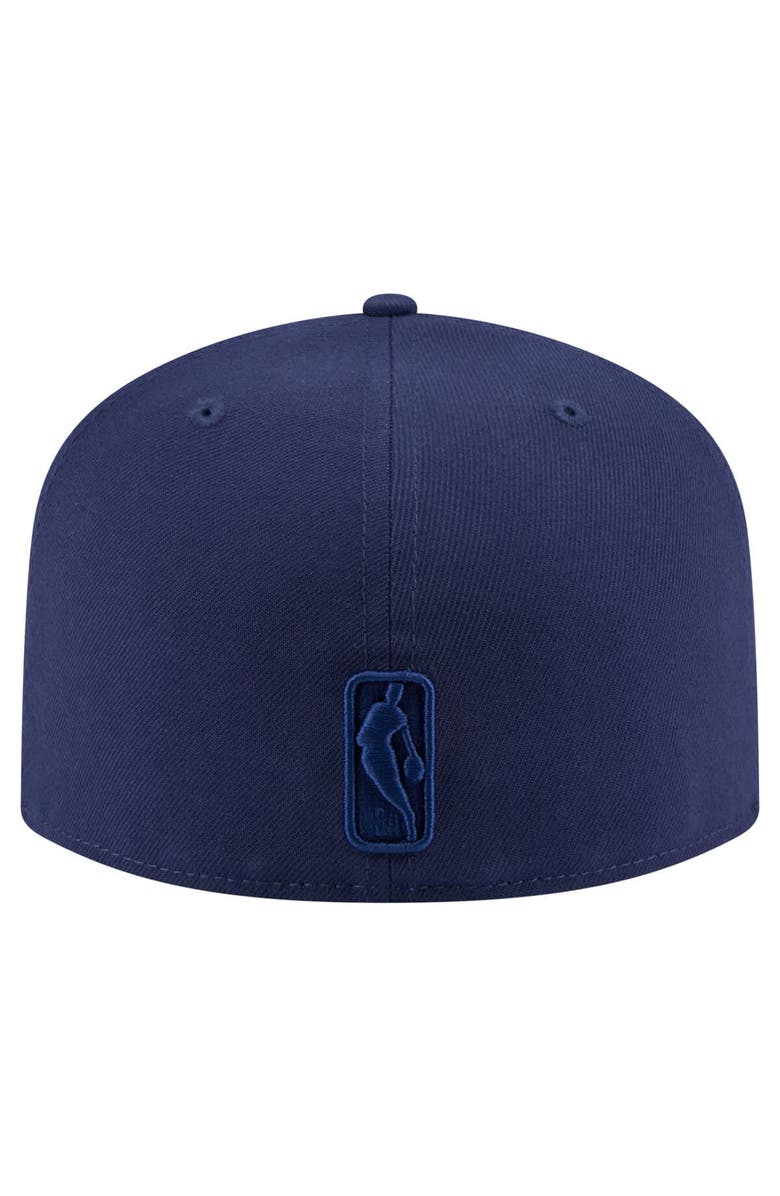 New Era Men's New Era  Navy Sacramento Kings Colorpack A-Frame Pinch Front 59FIFTY Fitted Hat, Alternate, color, 