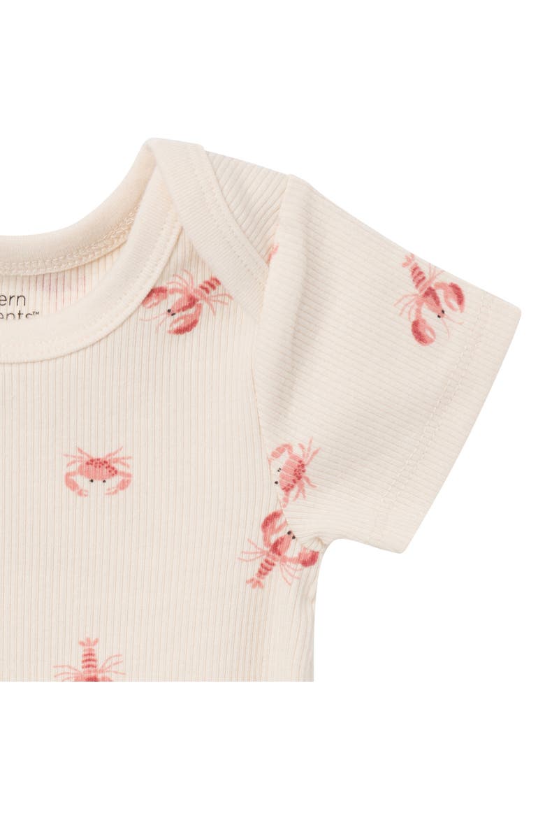 Bodysuits & Shorts 4-Pack Set, Alternate, color, Lobster