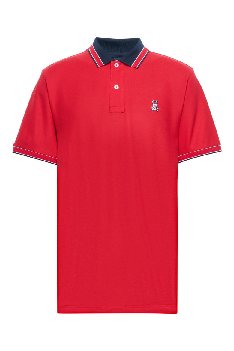 McCoy Piqué Pima Cotton Polo, Alternate, color, BRILLIANT RED