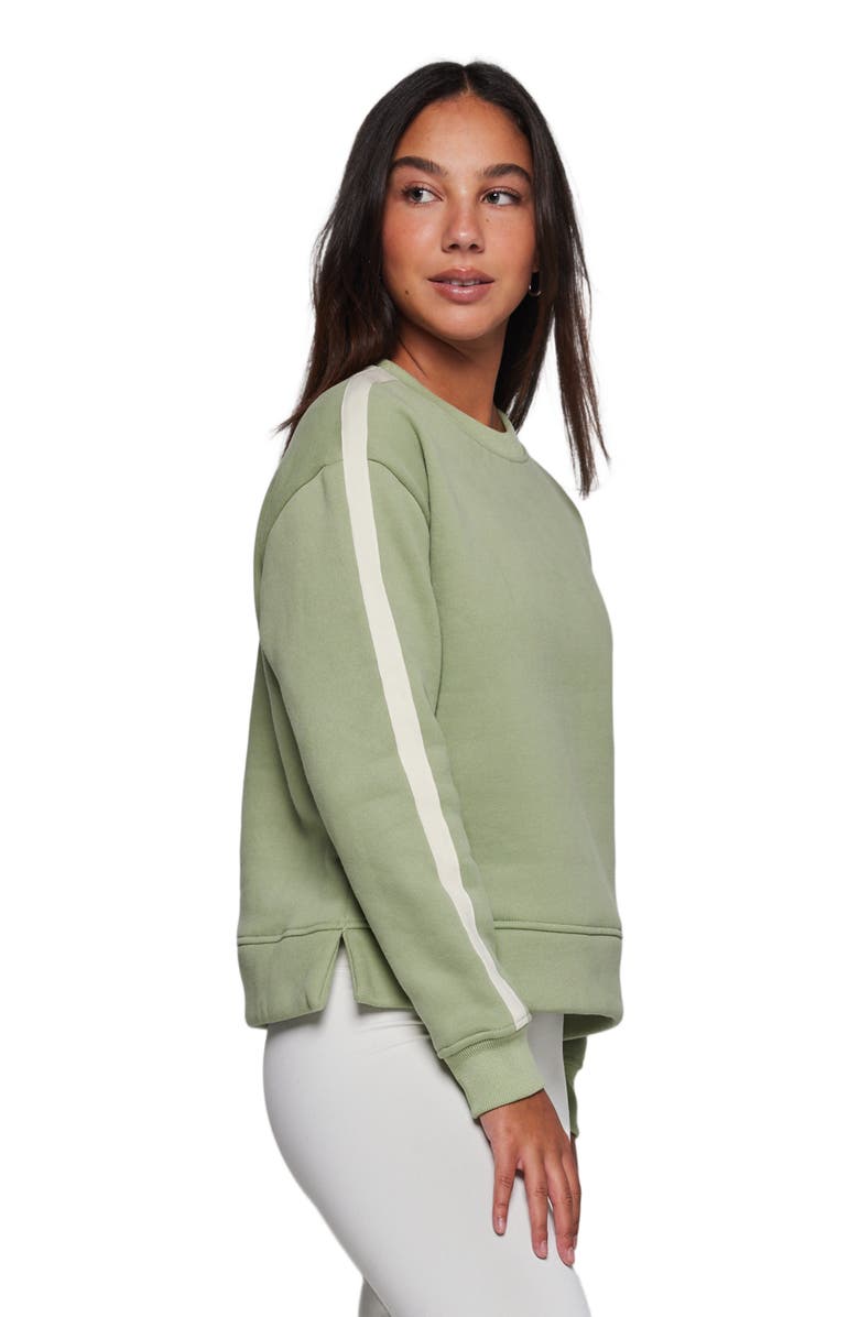 Rebody Active Sideline Fleece Sweatshirt, Alternate, color, Matcha/Bone