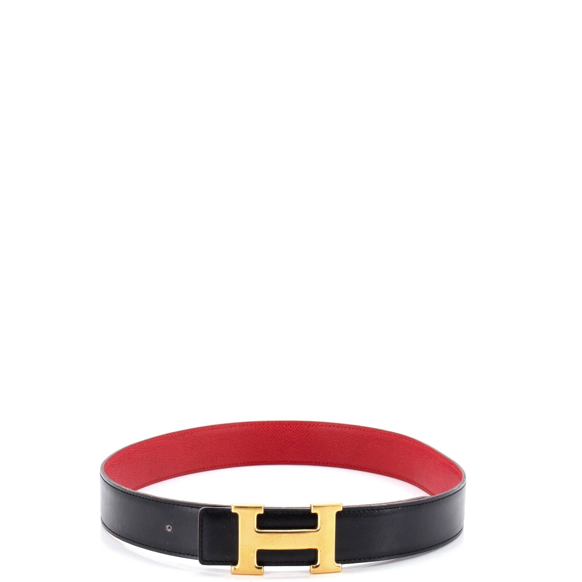 Pre-Owned Hermes Constance Reversible Belt Leather Medium, Alternate, color, Black