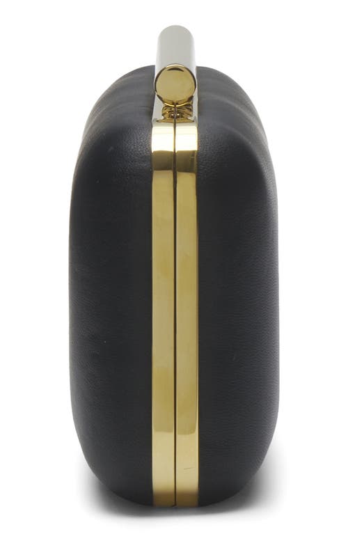 Alexander Mcqueen T-bar Box Clutch Bag In Black/gold
