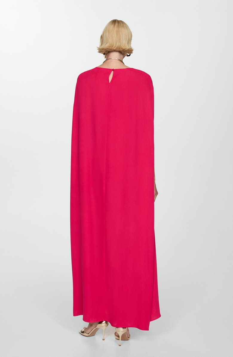 MANGO Cape Maxi Dress, Alternate, color, Pink