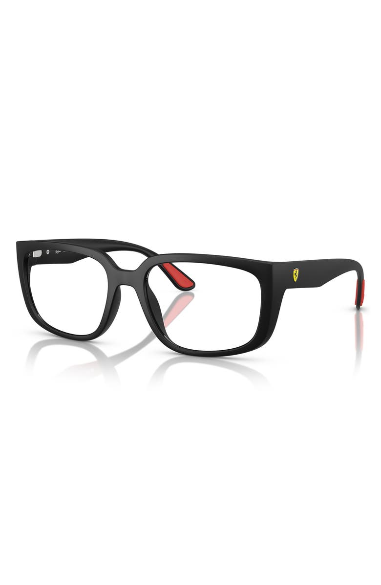 Ray-Ban x Scuderia Ferrari 55mm Square Optical Glasses, Alternate, color,