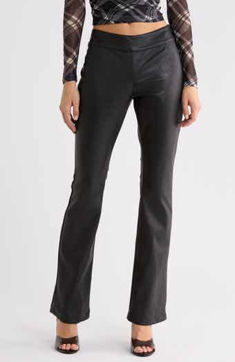 Cologne Faux Leather Bootleg Pants