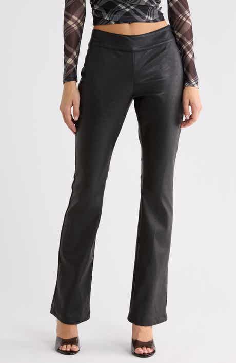 Cologne Faux Leather Bootleg Pants