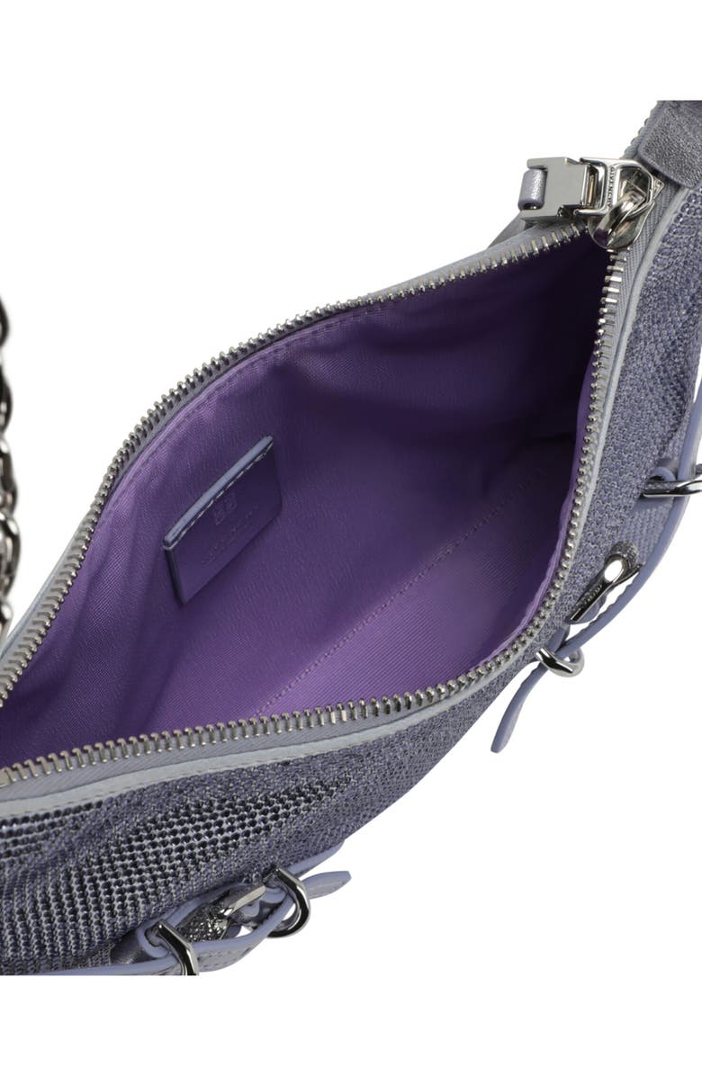 Givenchy Voyou Party Crystal Embellished Leather Shoulder Bag, Alternate, color, Lavender