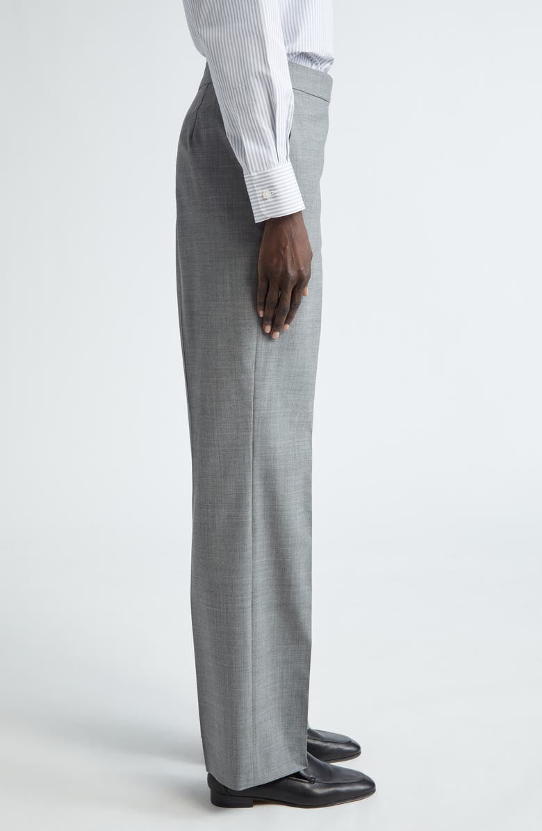 Lafayette 148 New York Irving Straight Leg Stretch Wool Pants, Alternate, color, Nickel