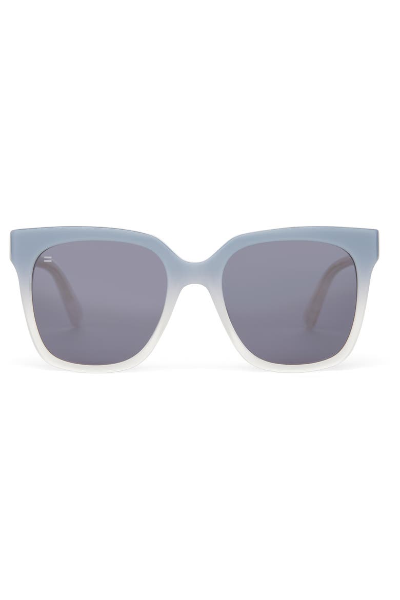Natasha 53mm Polarized Square Sunglasses, Main, color, CHALKY BLUE FADE/ DARK GREY