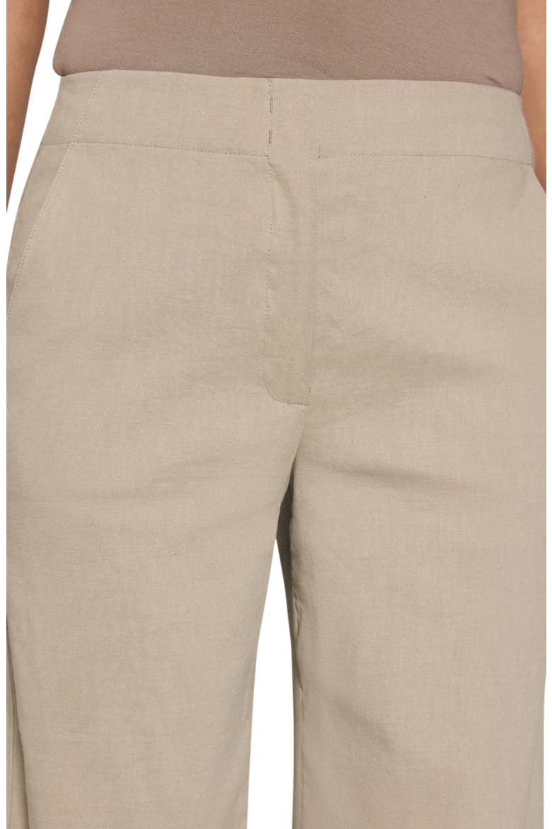 Clean Terena Crop Wide Leg Linen Blend Pants, Alternate, color, SOFT TAUPE